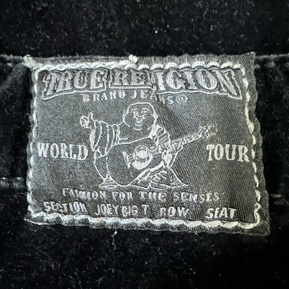 🇺🇸 MADE IN USA Y2K True Religion Velvet Low Rise Flare Jeans - Picture 6 of 8